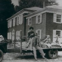 People in the Back of a Military Jeep at the McCormick Home in Pawlet
